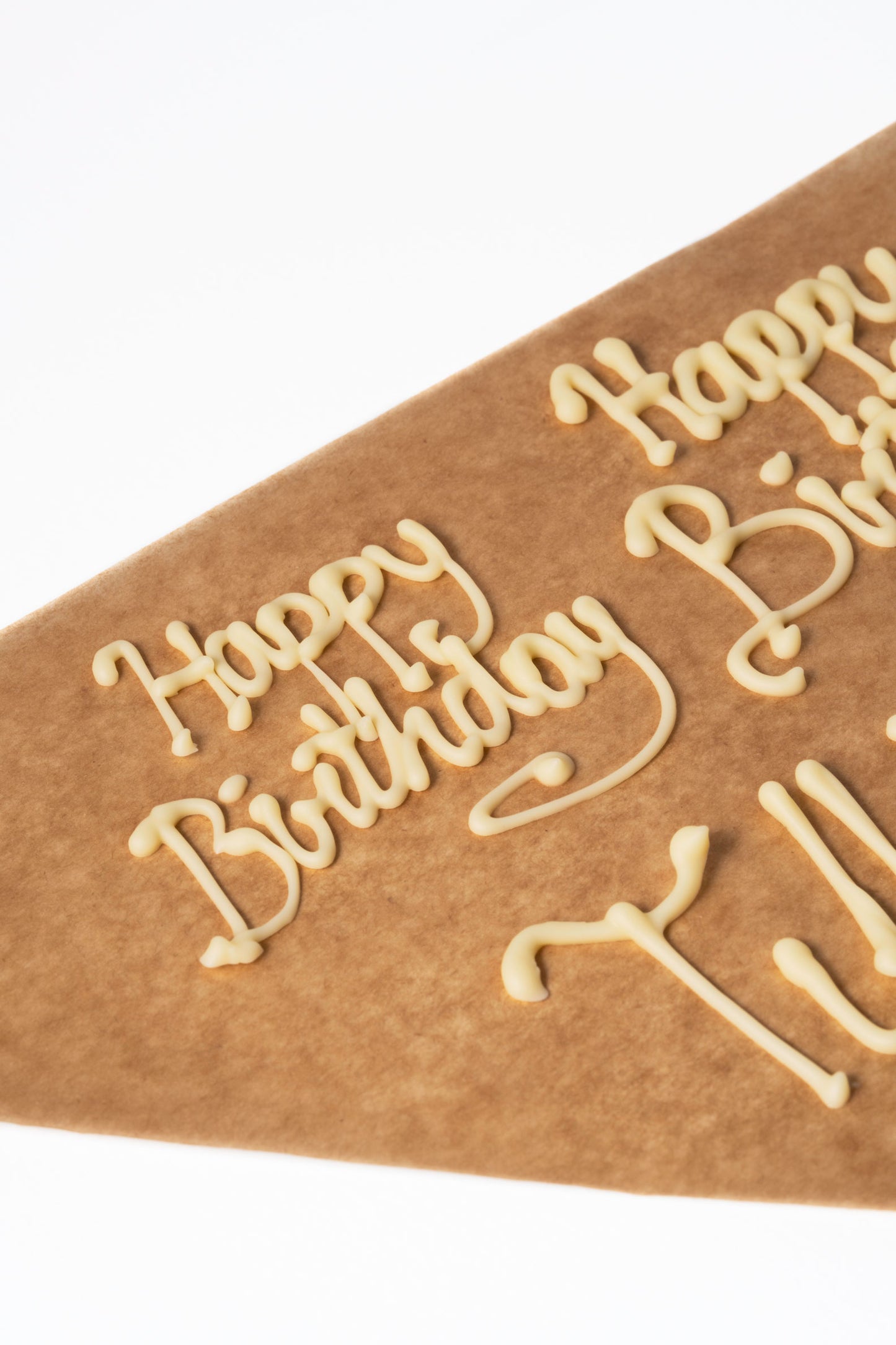 Personal text on cake